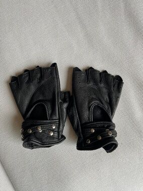 Genuine leather motorcycle bike gloves XS